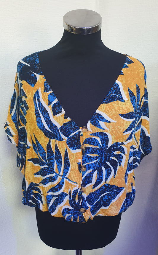 F&F yellow and blue Top Size 12