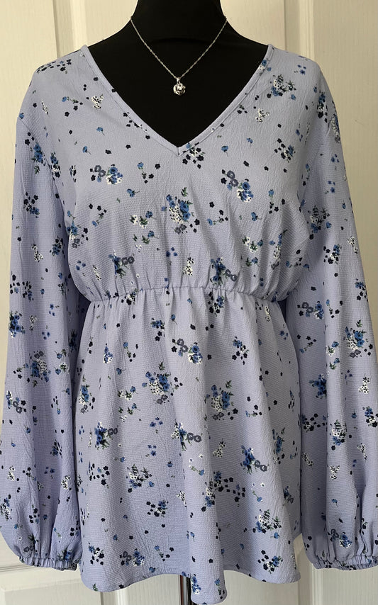 Simply Be Blue Top Size 18