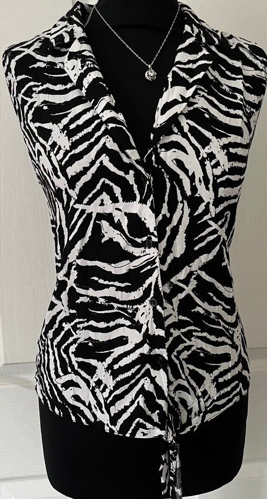 TU Zebra Print Top Size 14