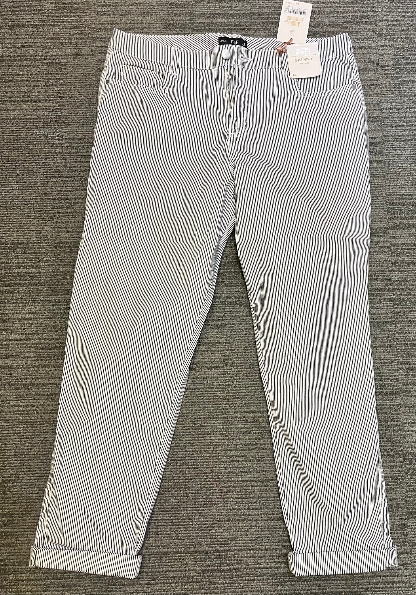 F&F Skinny Mid Rise Jeans Size 14