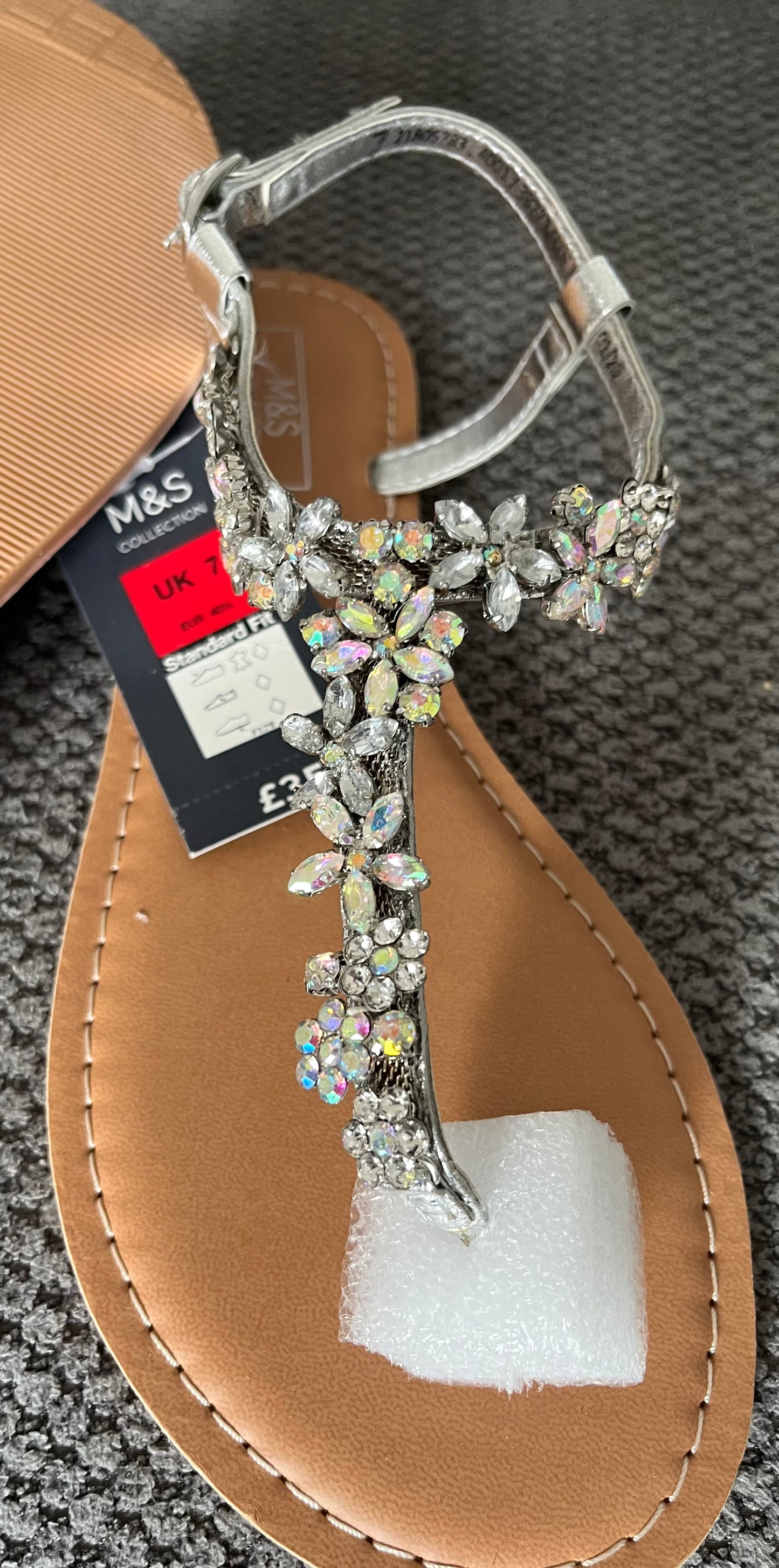 M&S Sandals Silver Size 7