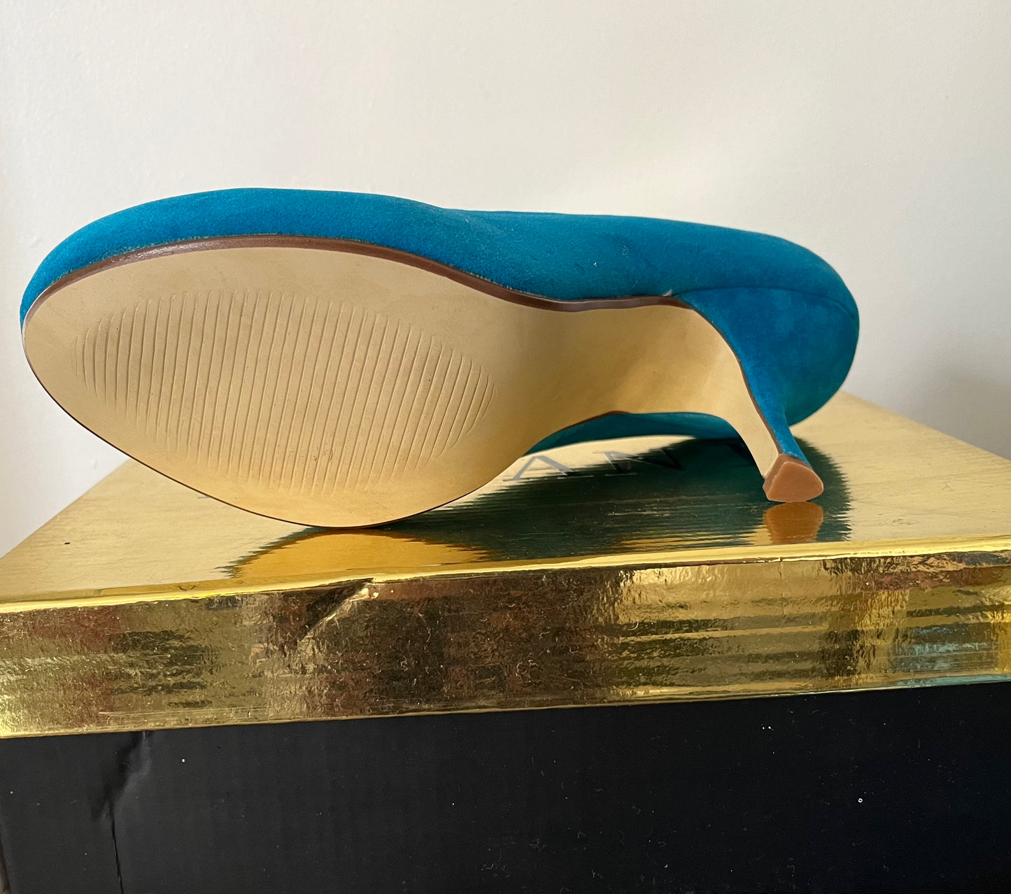 Ajvani Teal Heel Size 6