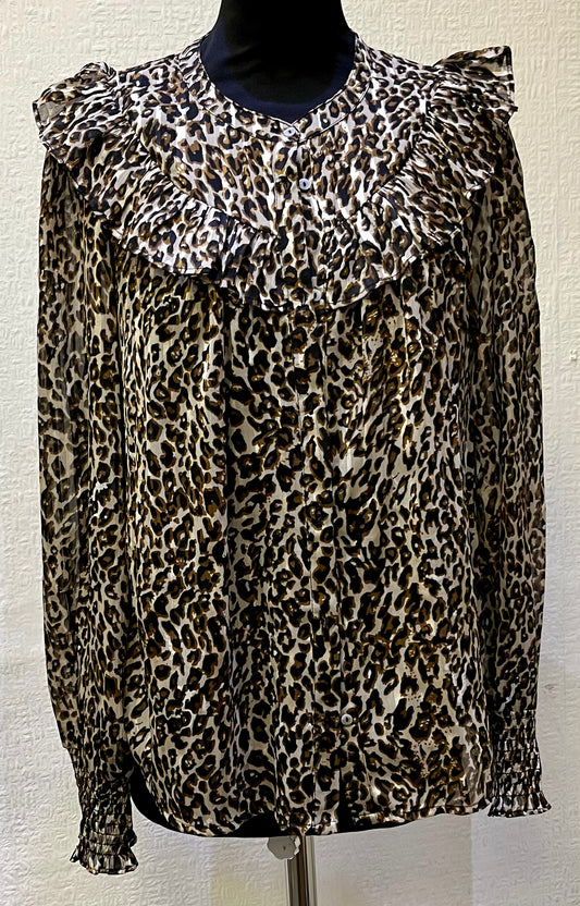 George Leopard Print Top Size 14