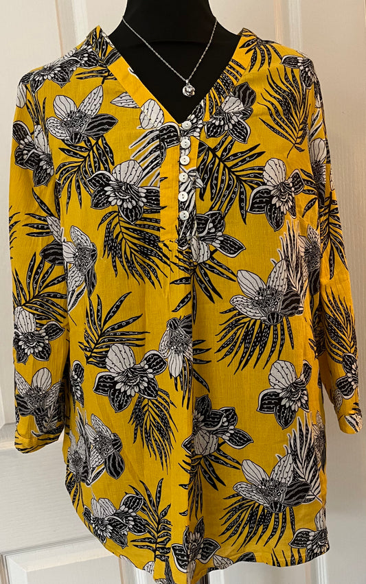 Isle Yellow Top Size 14