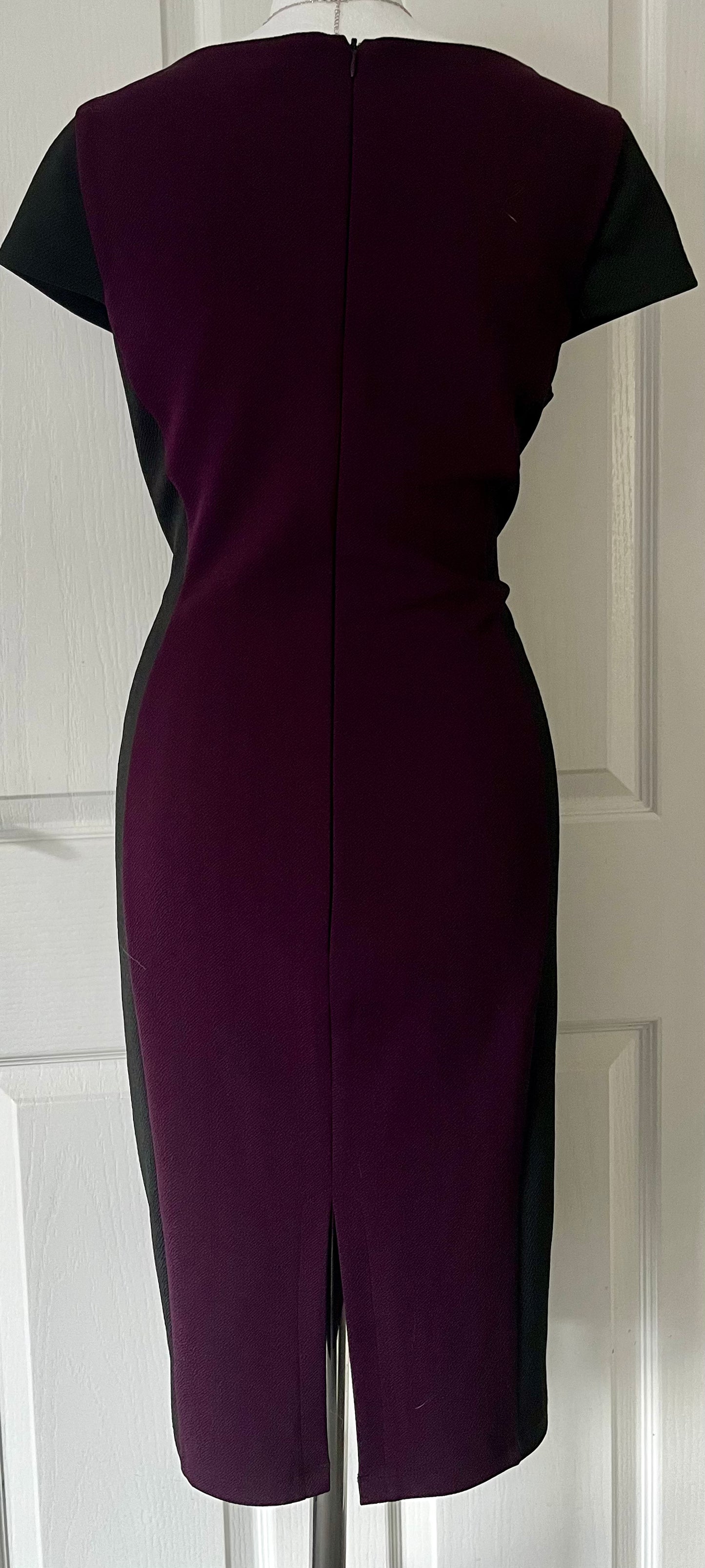 M&S Purple & Black Dress Size 12