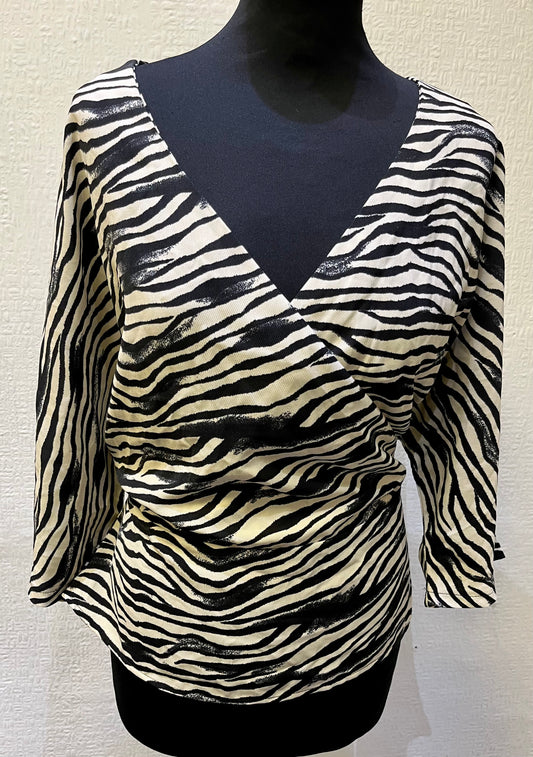 Primark Zebra Top Size 18