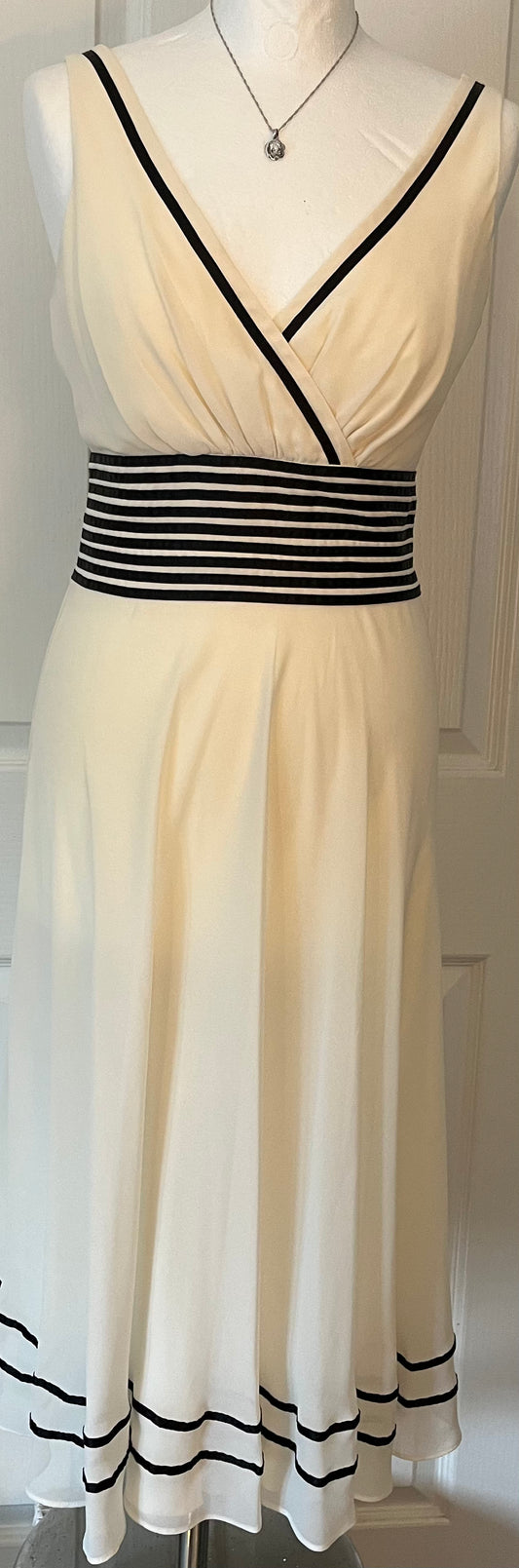 Coast Cream Fit and Flare Beautiful Dress Size 12