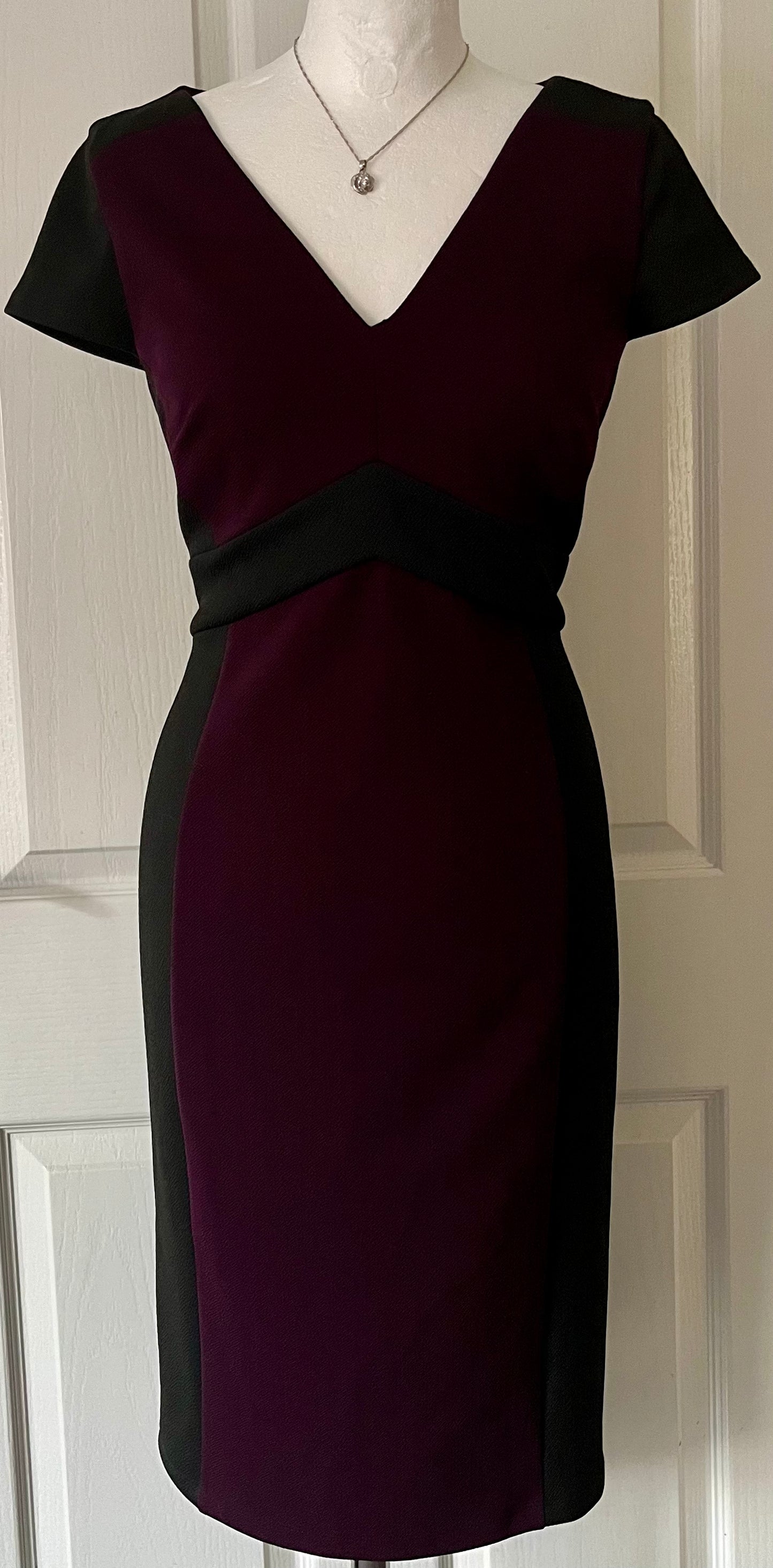 M&S Purple & Black Dress Size 12