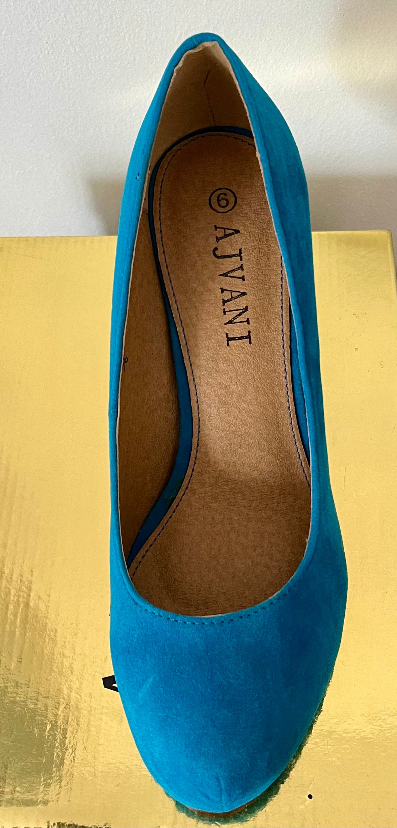 Ajvani Teal Heel Size 6