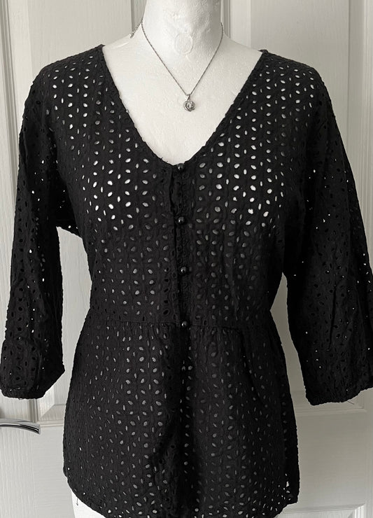 Boohoo Black Top Size 16