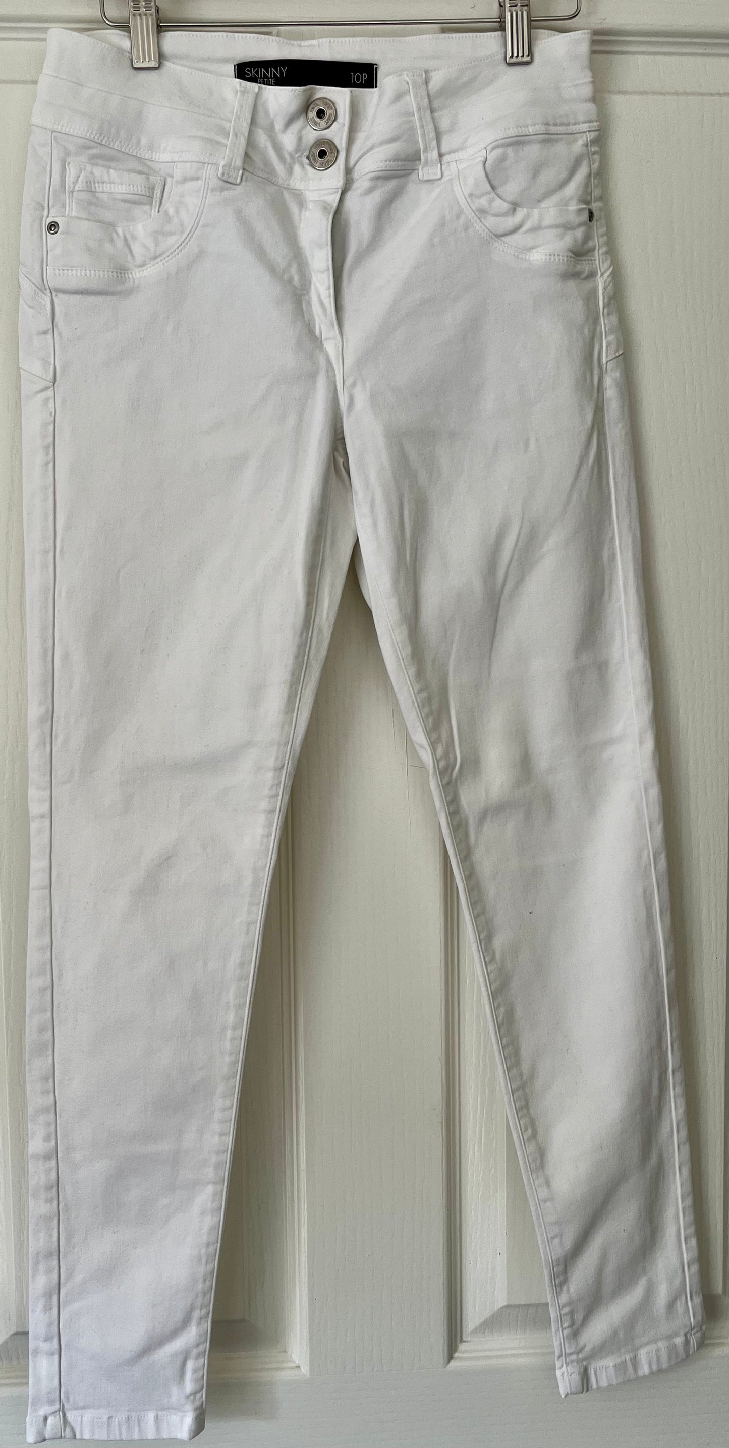 Next White Skinny Petite Jeans Size 10