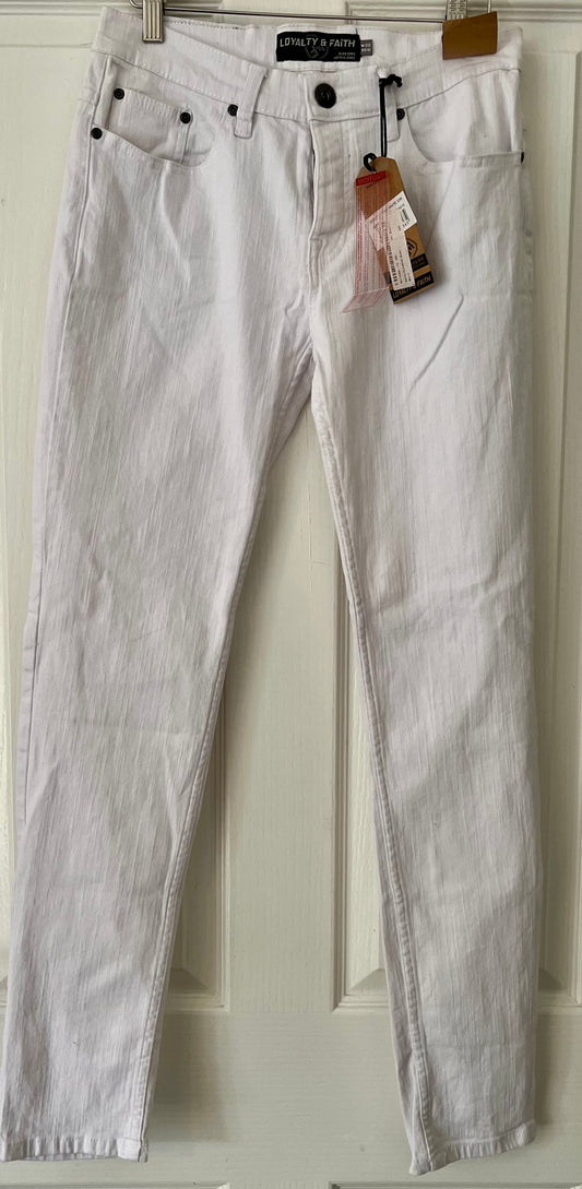 Faith and Loyal White Skinny Fit Jeans Size W32 R