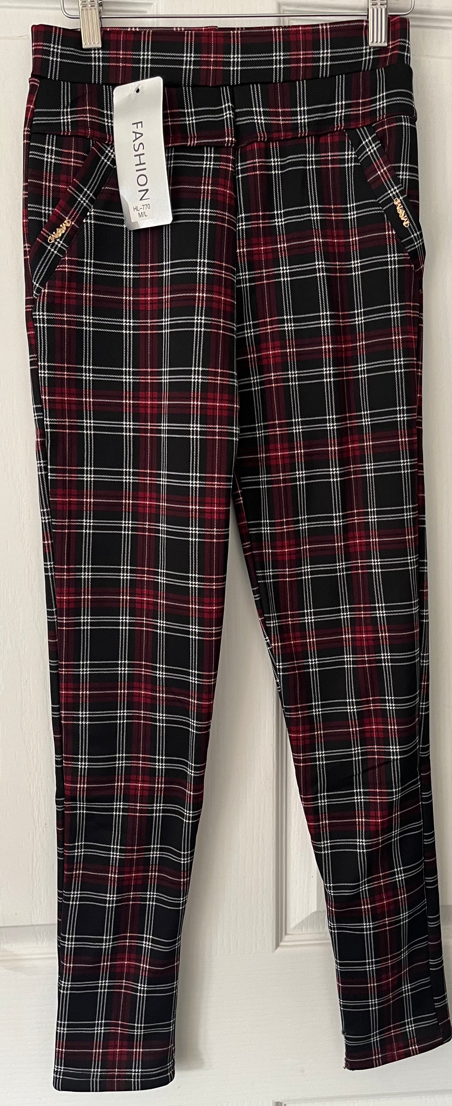 Tartan Fur Line Trousers Size M/L