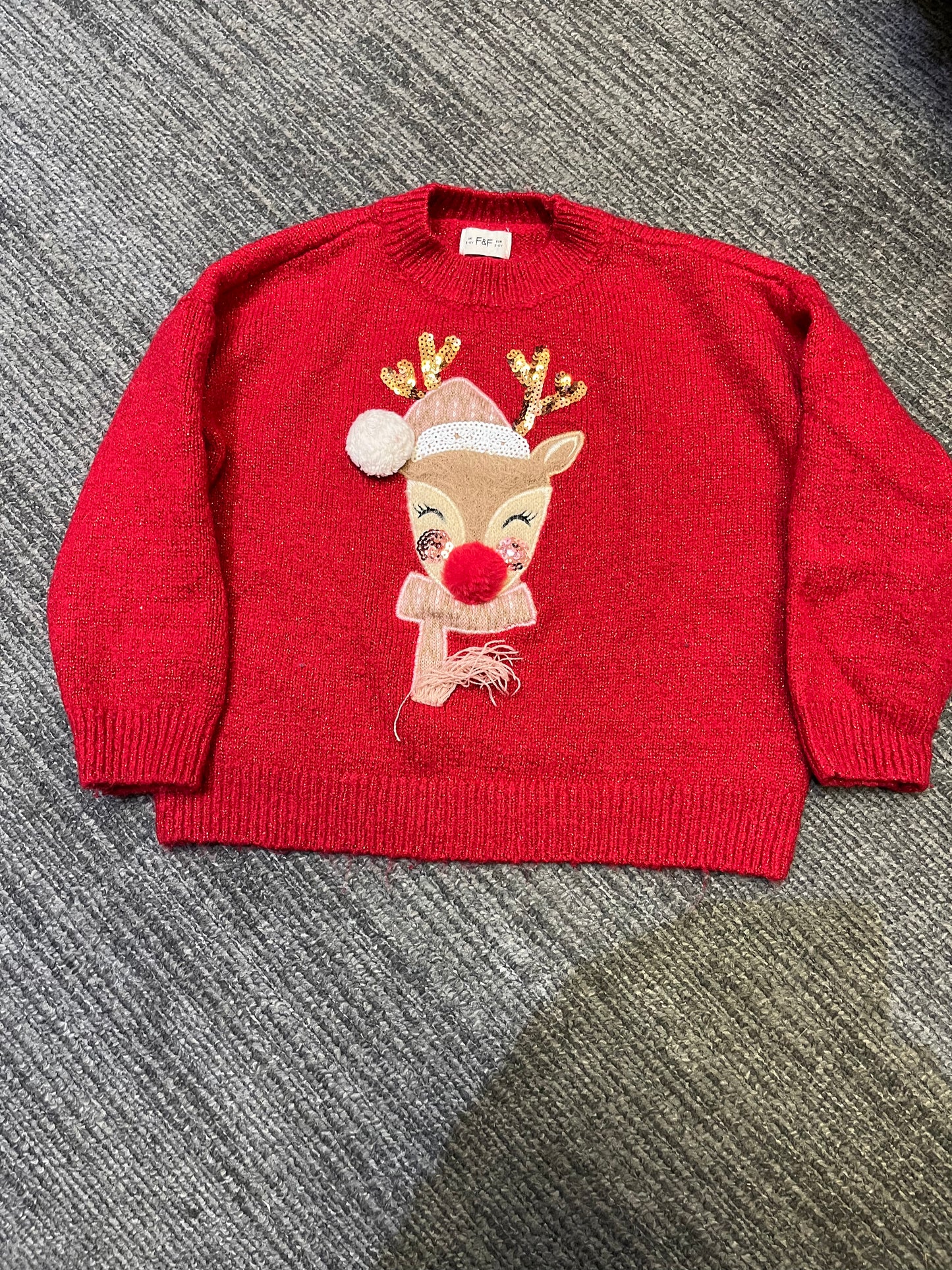 F&F Xmas Jumper Size 5/6yrs